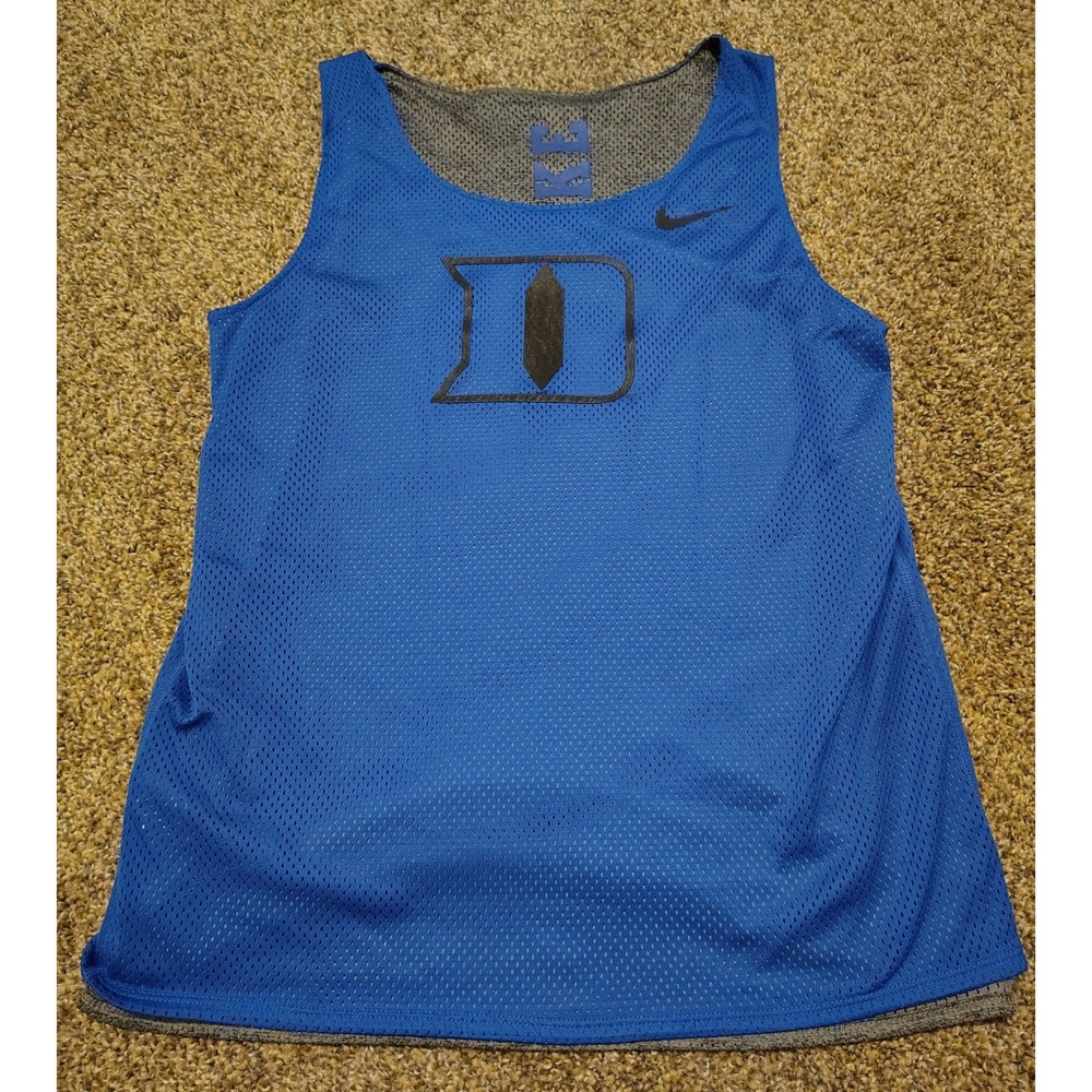 Nike Duke Blue Devils Reversible Basketball Tank Top Blue Grey Mens Medium HO19